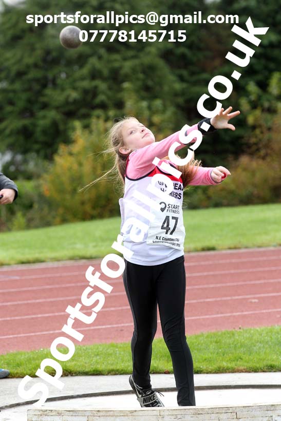 Shot putt, NECAA Open Meeting, Morpeth, Sunday, October 18th. David T. Hewitson/Sports for All Pics